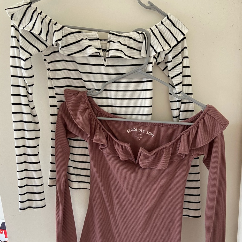 Aeropostale Seriously Soft Off the Shoulder Shirt